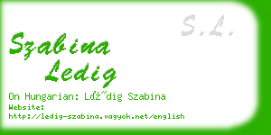 szabina ledig business card